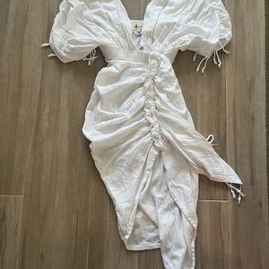 Chic Asymmetrical White Dress